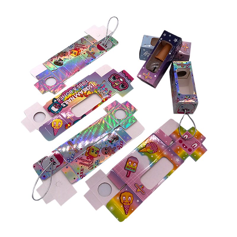 Single Bottle Nail Polish Paper Packing box For Press On Nails Custom Packaging