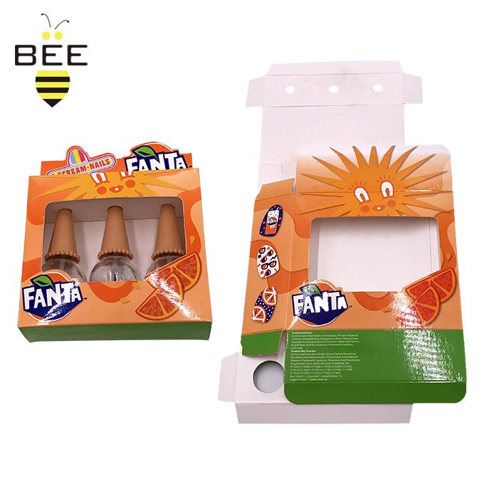 Single Bottle Nail Polish Paper Packing box For Press On Nails Custom Packaging