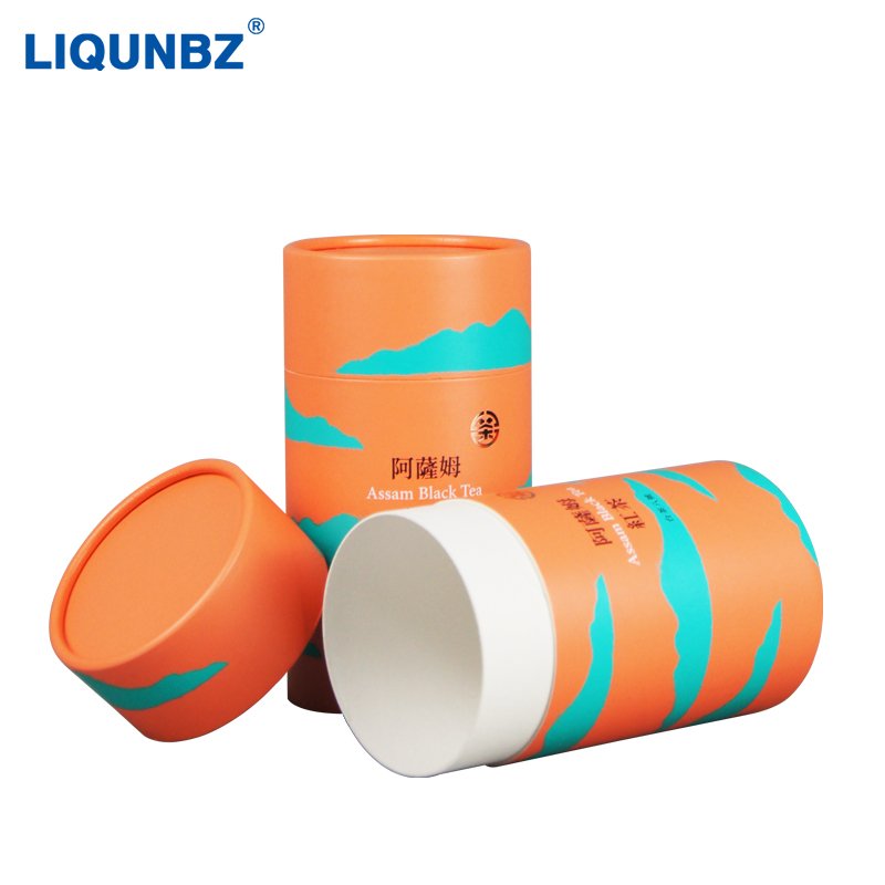 Dongguan Liqun Factory Produces Tea Paper Can Factory Food Grade White Cardboard Elliptical Packaging Paper Tube