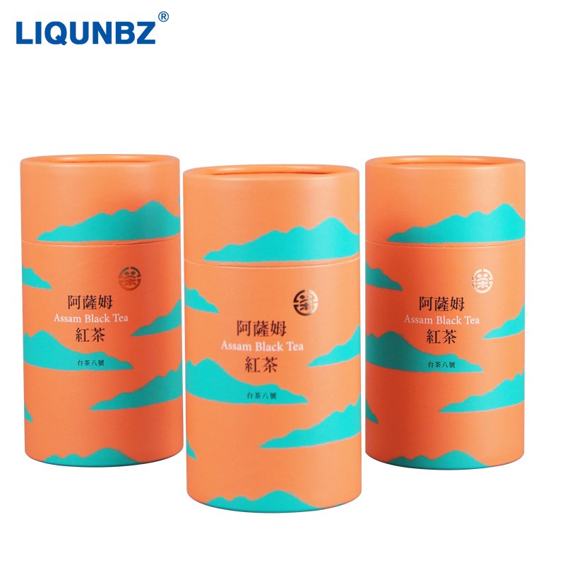 Dongguan Liqun Factory Produces Tea Paper Can Factory Food Grade White Cardboard Elliptical Packaging Paper Tube