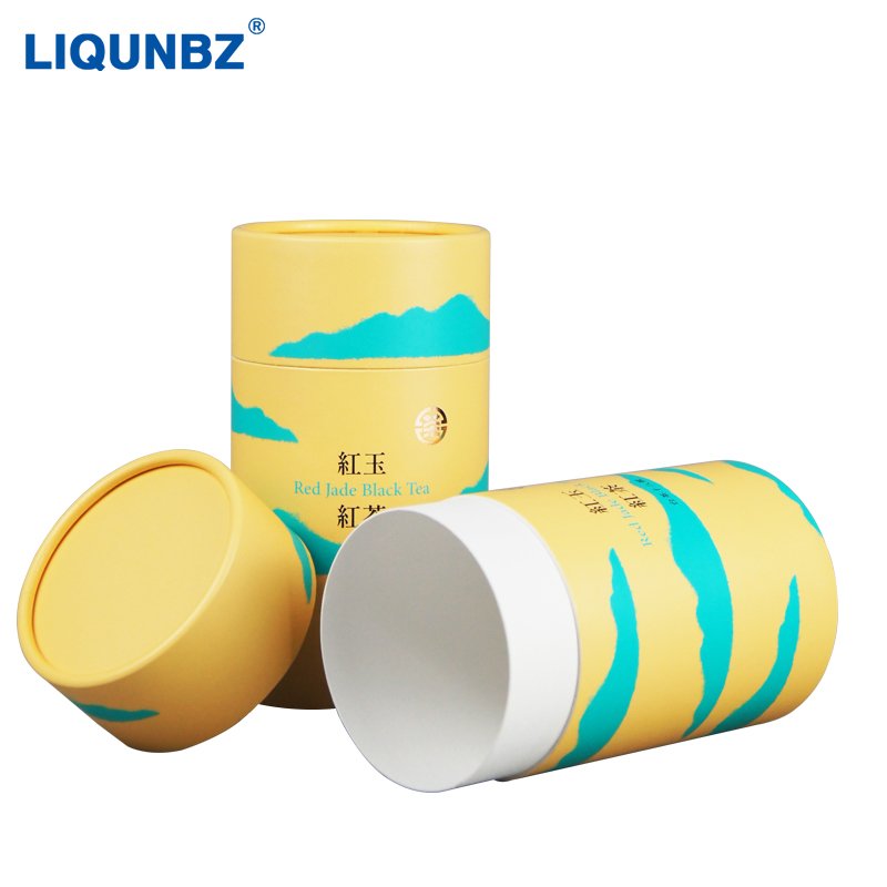 Dongguan Liqun Factory Produces Tea Paper Can Factory Food Grade White Cardboard Elliptical Packaging Paper Tube