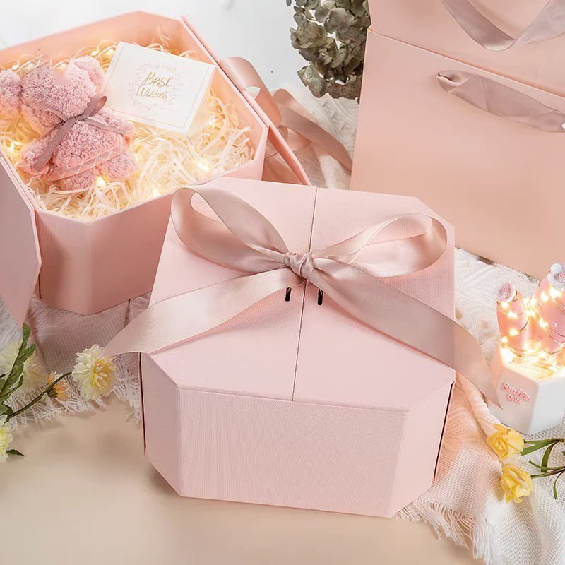 Custom Creative Design Handmade Biodegradable Gray Board Luxury Double Door Gift Box Packaging Paper Box For Gift