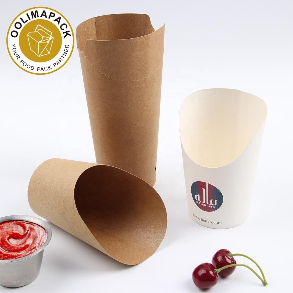 Paper cone for french fries box and waffle packaging,cone for fries