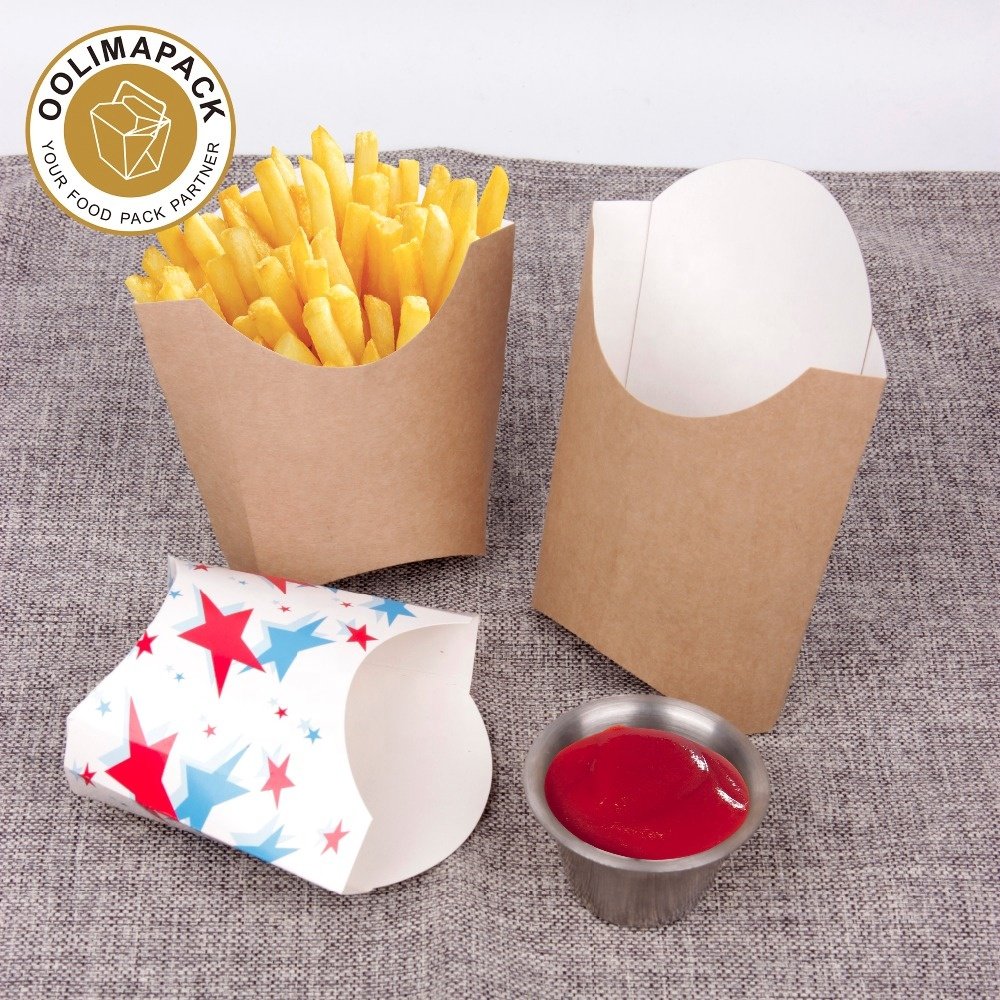 Paper cone for french fries box and waffle packaging,cone for fries
