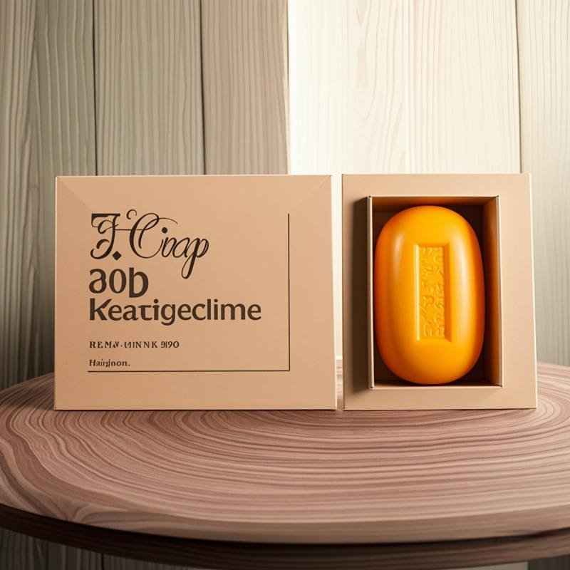 High Quality Custom Logo Printed Cosmetic Soap Box Handmade Glossy Paperboard Packaging Gold Foil Embossing Vanishing Printing