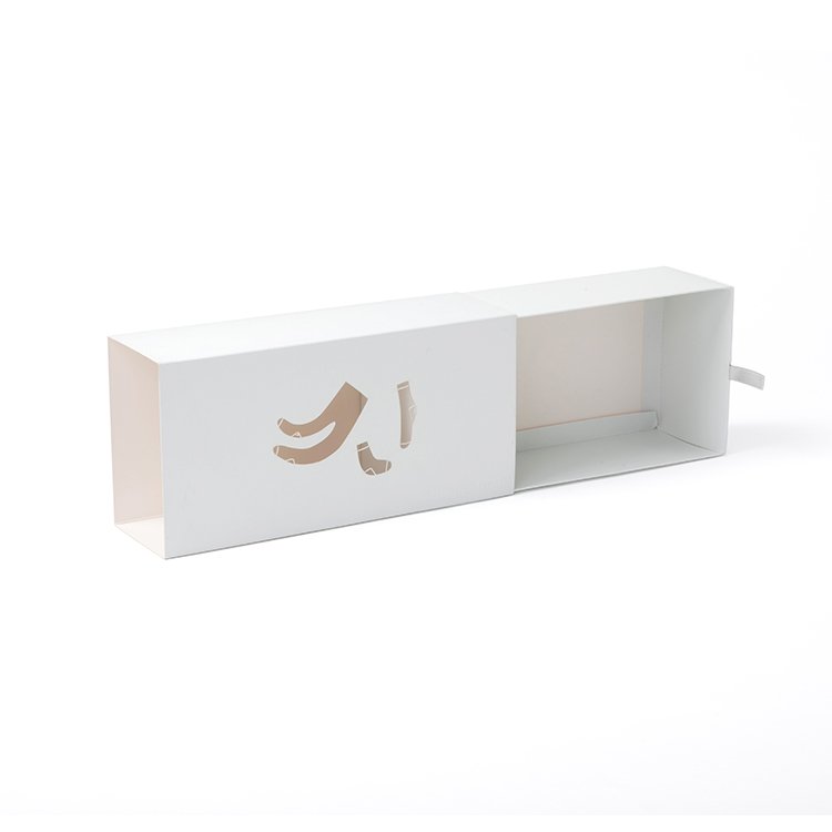 Gift Box Socks Packaging Box Wholesale Luxury White Custom Logo Cardboard Paper Drawer Boxes for sock packing