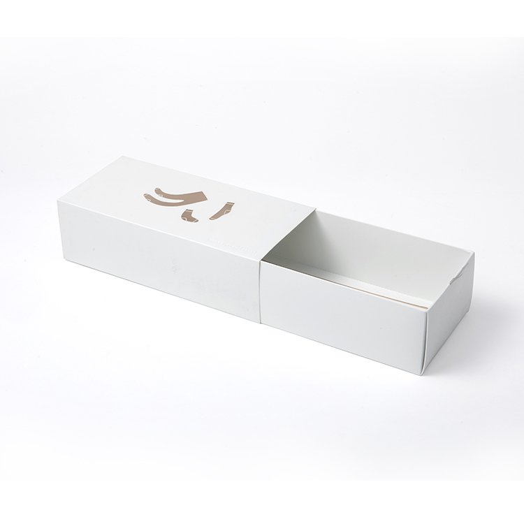 Gift Box Socks Packaging Box Wholesale Luxury White Custom Logo Cardboard Paper Drawer Boxes for sock packing