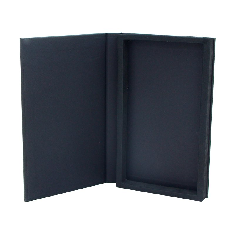 High Quality Luxury Black Cardboard Packaging Box Personalized Magnetic Closure Storage Custom logo Book Shaped Gift Box