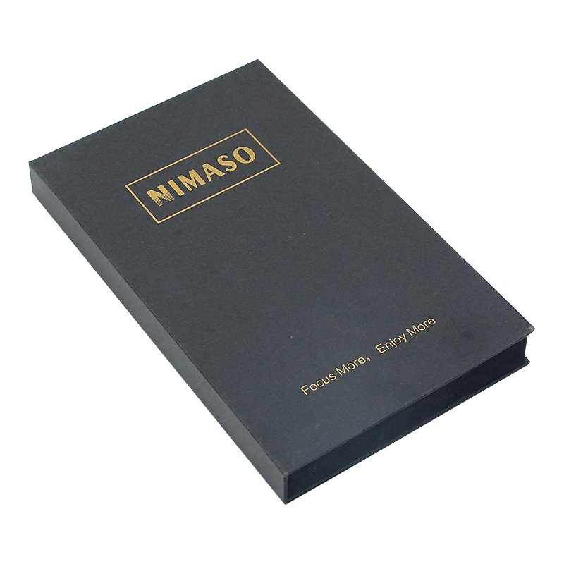 High Quality Luxury Black Cardboard Packaging Box Personalized Magnetic Closure Storage Custom logo Book Shaped Gift Box