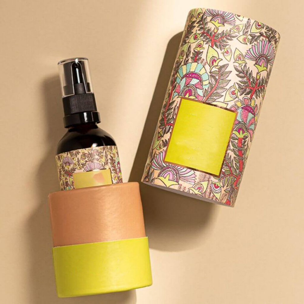 High Quality Custom Cosmetic Cardboard Packaged Round Tube Box Package For Essential Oil Perfume Bottle