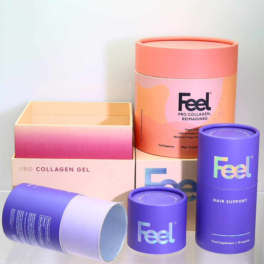 Custom design cylindrical cardboard luxury perfume lip gloss tubes tea candy packaging shipping round tube box