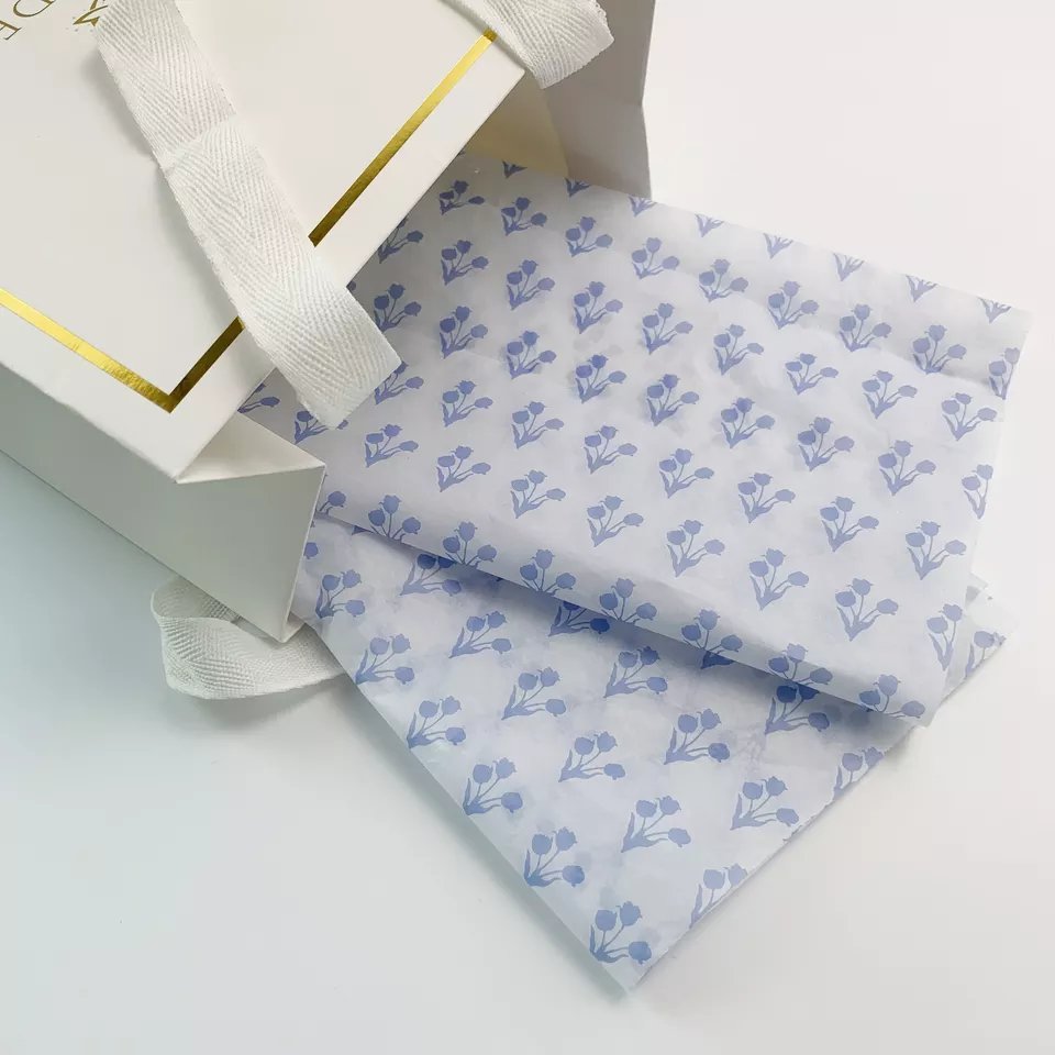 Wholesale Company Brand Logo Printed 17g 28g Wrapping Paper Customized Size Gift Wrapping Paper For Packaging