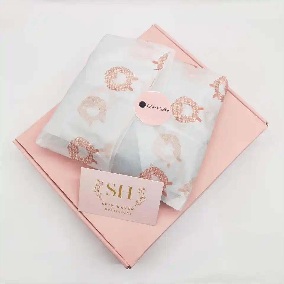 Wholesale Company Brand Logo Printed 17g 28g Wrapping Paper Customized Size Gift Wrapping Paper For Packaging