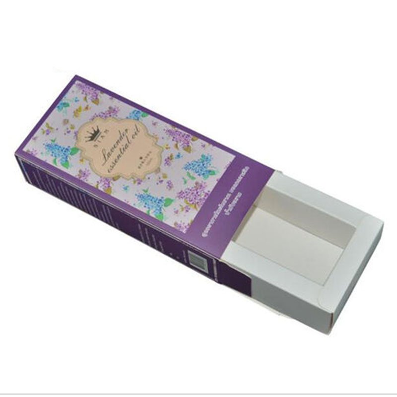 Custom Logo Luxury Full Pattern Printing Sliding Drawer Sleeve Paper Box Jewelry Foldable Gift Box with Blister Tray Packaging