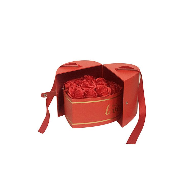 Handmade Wholesale Luxury Baby Cradle Handheld Rose Arrangements Bouquets Cardboard Paper Package Bloom Blossom Gift Flower Box