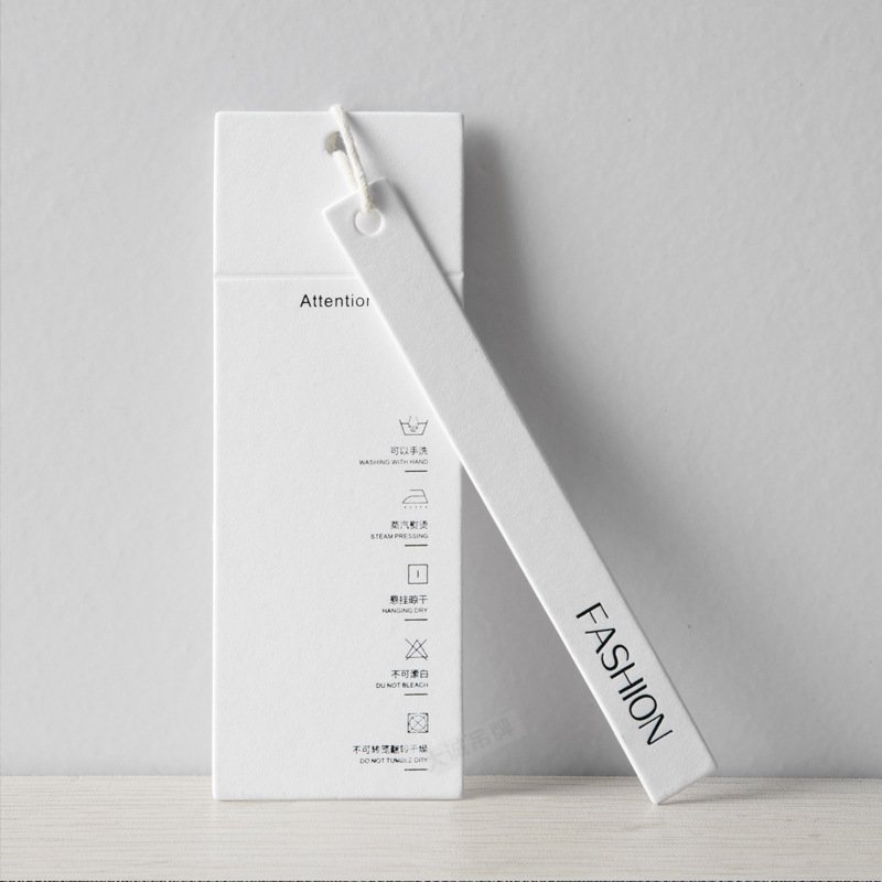 Custom Logo Paper Retail Packaging Label Hang Tag For Garment Clothing Handbag Leather Bag