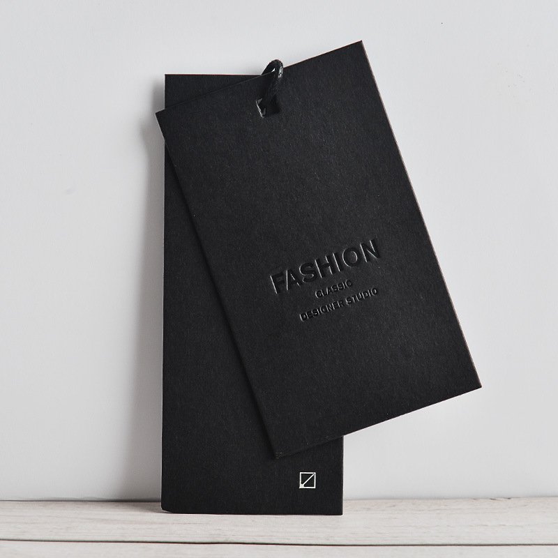 Custom Logo Paper Retail Packaging Label Hang Tag For Garment Clothing Handbag Leather Bag