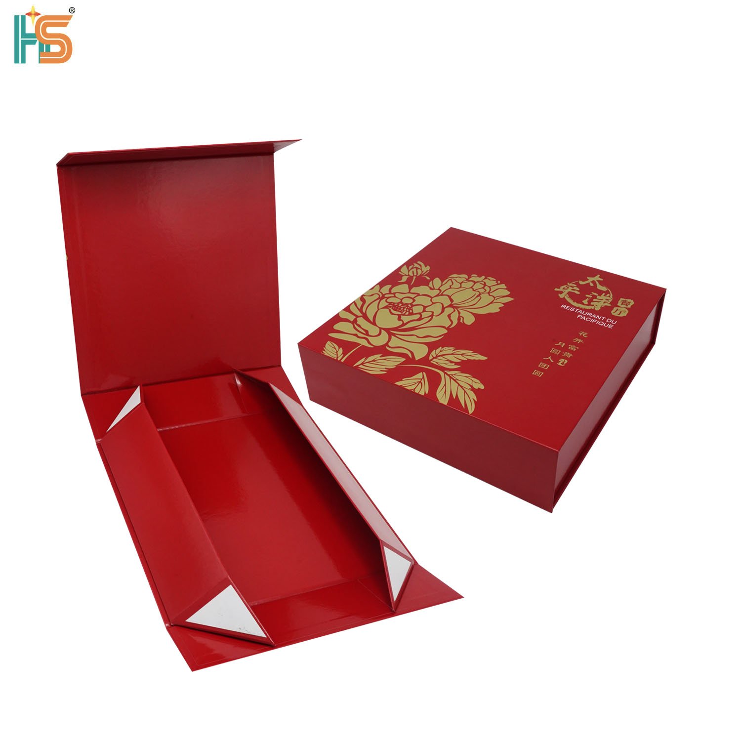 Factory price custom paper packaging hard flap cardboard magnetic gift box with foam insert