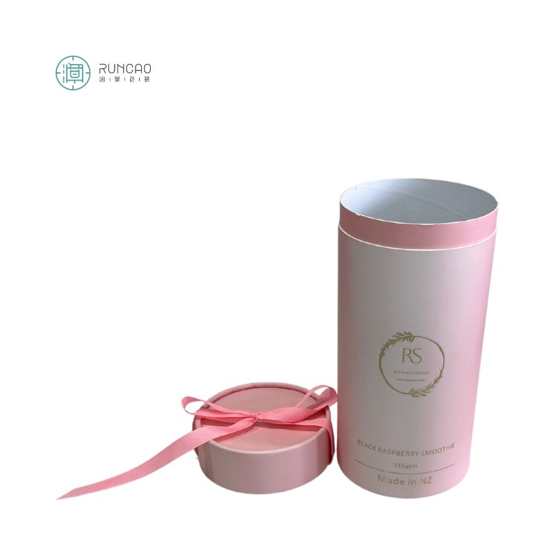 Custom Private Label Cylindrical Candle Gift Jar Candle Tea Light Packaging Tube Round Candle Box For Bottles