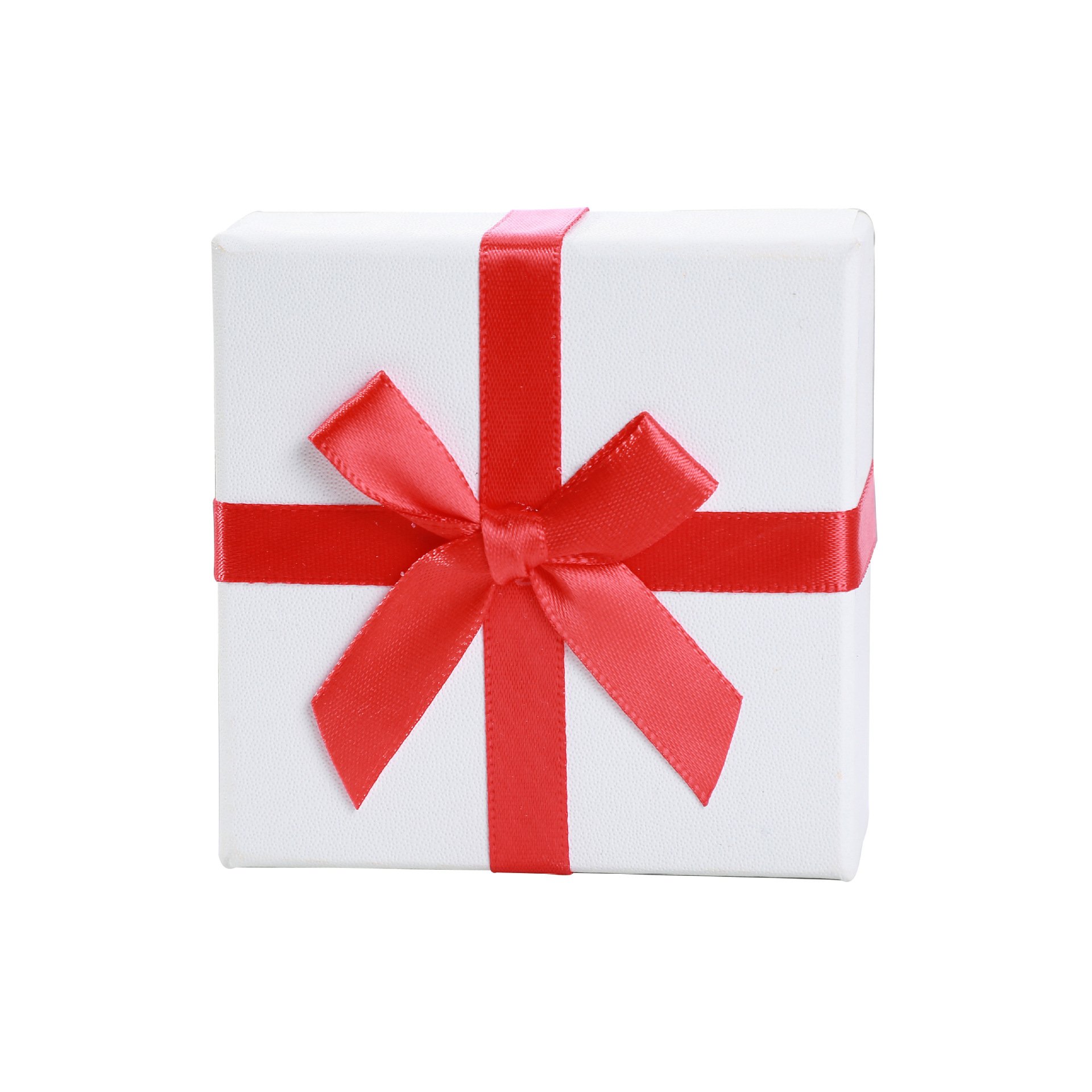Customization White Lid And Base Jewellery Craft Board Paper Jewelry Box Packaging With Bow