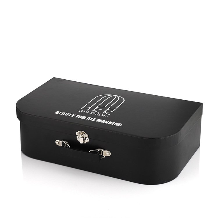 New Promotion Free Sample Black Suitcase Style Gift Hamper Box