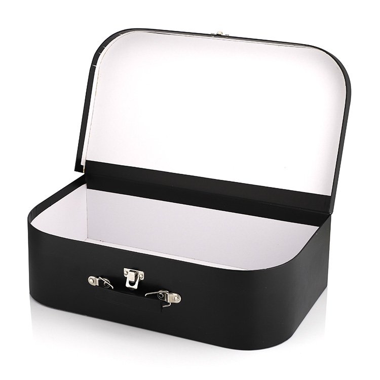 New Promotion Free Sample Black Suitcase Style Gift Hamper Box