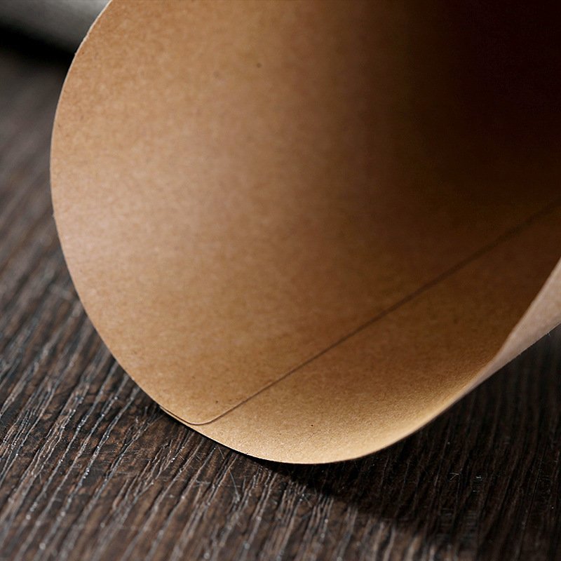 Disposable Kraft Fast Food Packaging Waffle Paper Holders French Fries Popcorn paper cups
