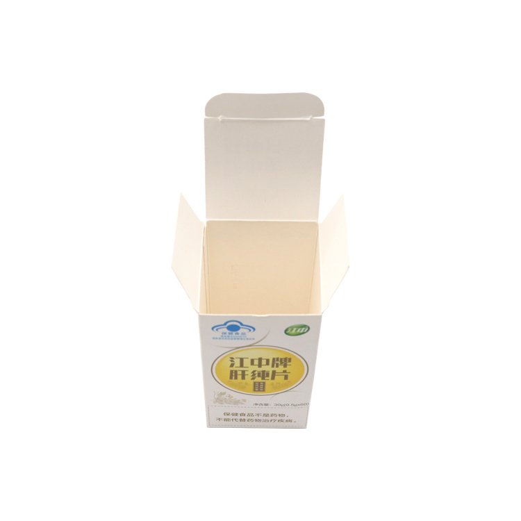 Custom logo printing two tuck end box flat pack paper packaging box for medicine packing