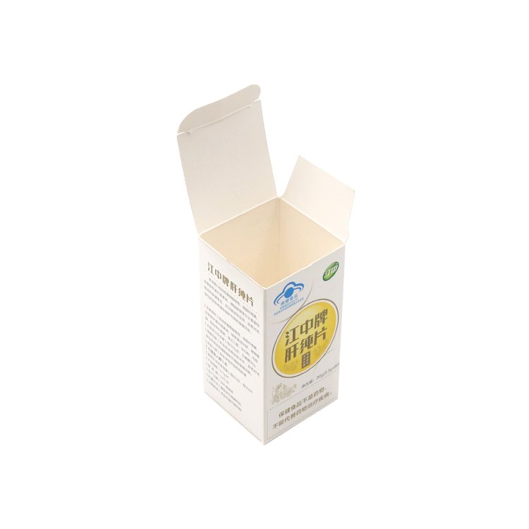 Custom logo printing two tuck end box flat pack paper packaging box for medicine packing