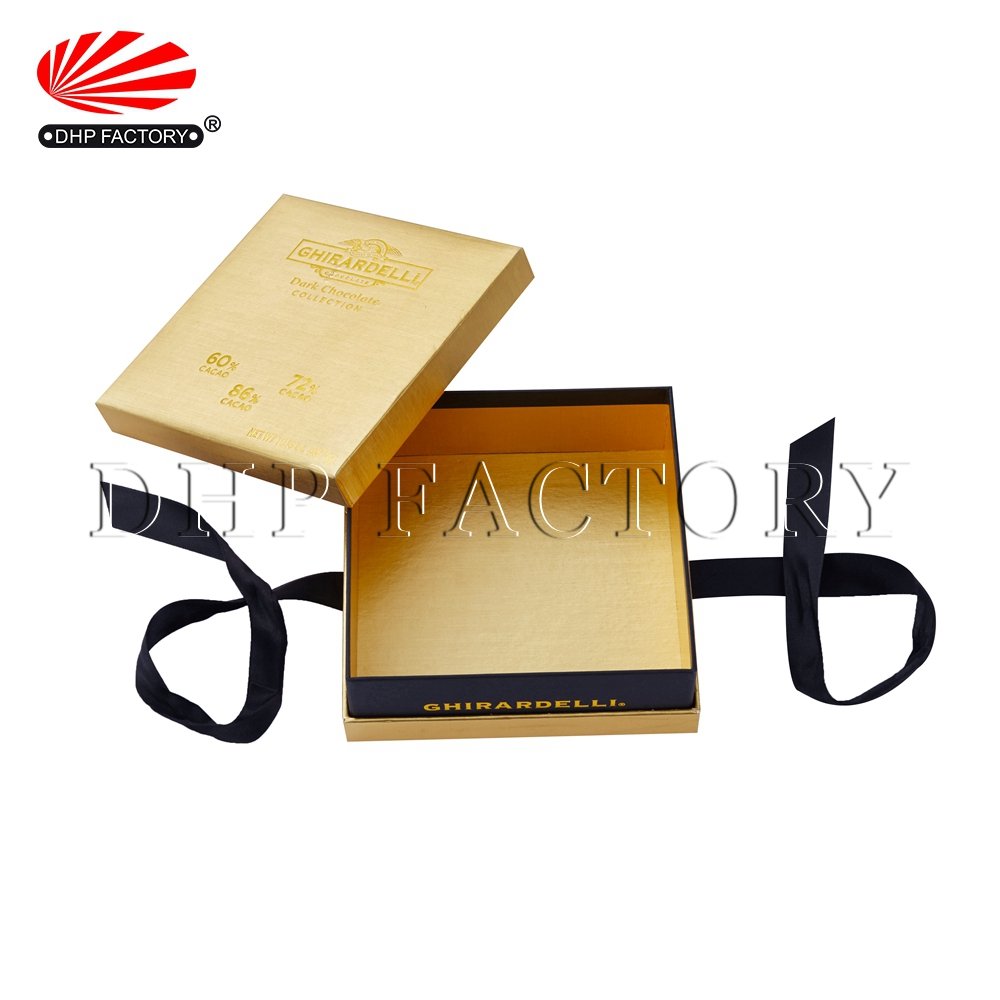 Premium Luxury Small Praline Truffles Gift Edible Gold Packaging Paper Cavity Geschenk Box for Chocolate