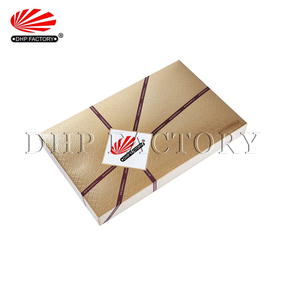 Premium Luxury Small Praline Truffles Gift Edible Gold Packaging Paper Cavity Geschenk Box for Chocolate