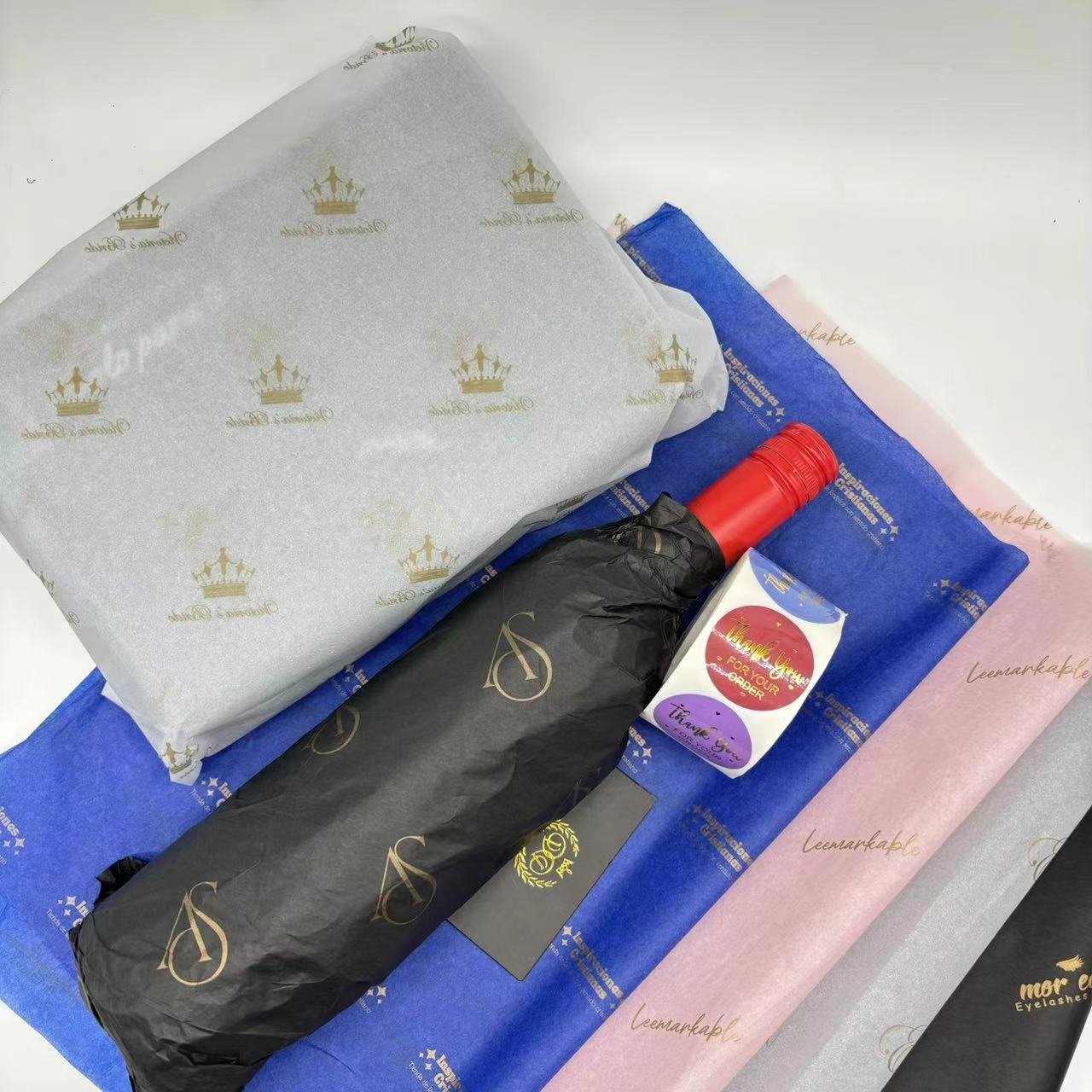 Customized Logo Tissue Wrapping Paper for Wine Gift Wrapping Paper Packaging Paper for Red Wine