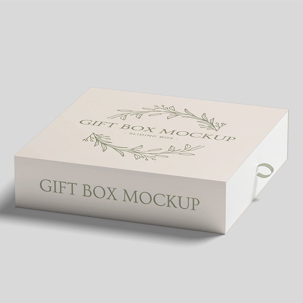 Custom Luxury Rigid Drawer Box Beige Paper Cardboard Packaging Sliding Jewelry Gift Box