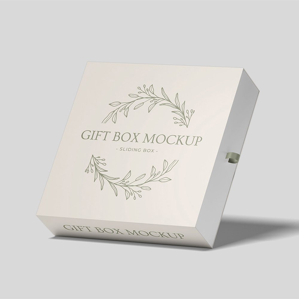 Custom Luxury Rigid Drawer Box Beige Paper Cardboard Packaging Sliding Jewelry Gift Box