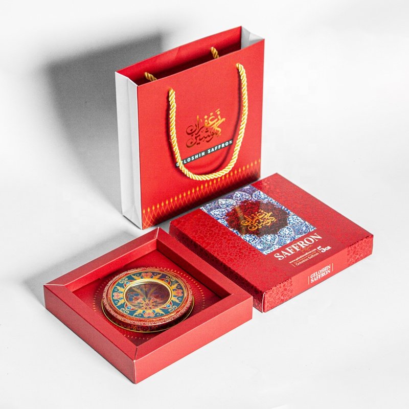 Luxury Saffron custom boxes paper packaging boxes custom decorative gift saffron boxes with logo saffron packaging