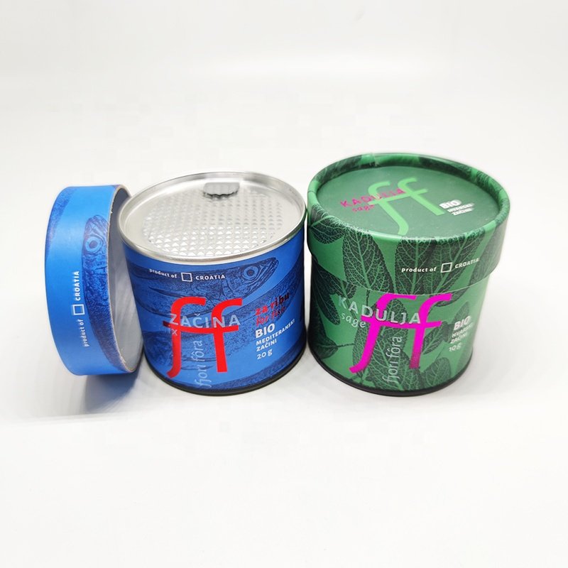 Eco-friendly Collagen Protein Powder Paper Tube With Easy-peel off Lid Food Packaging Powder Container