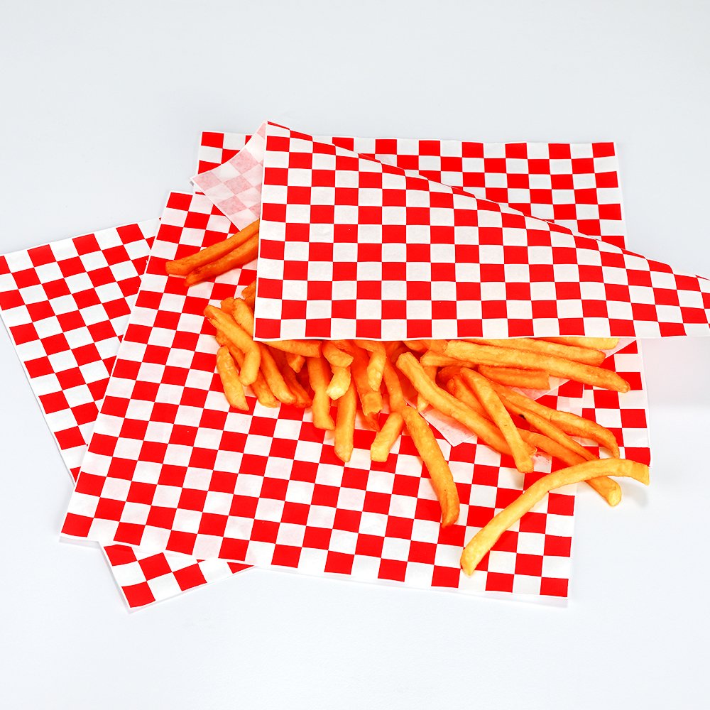Free Design Customized Printed Logo and Size Food Safe Grade burger paper Greaseproof Deli Meat Wrapping Wax Coated Paper