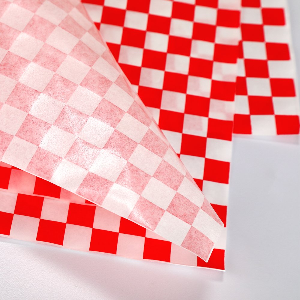 Free Design Customized Printed Logo and Size Food Safe Grade burger paper Greaseproof Deli Meat Wrapping Wax Coated Paper