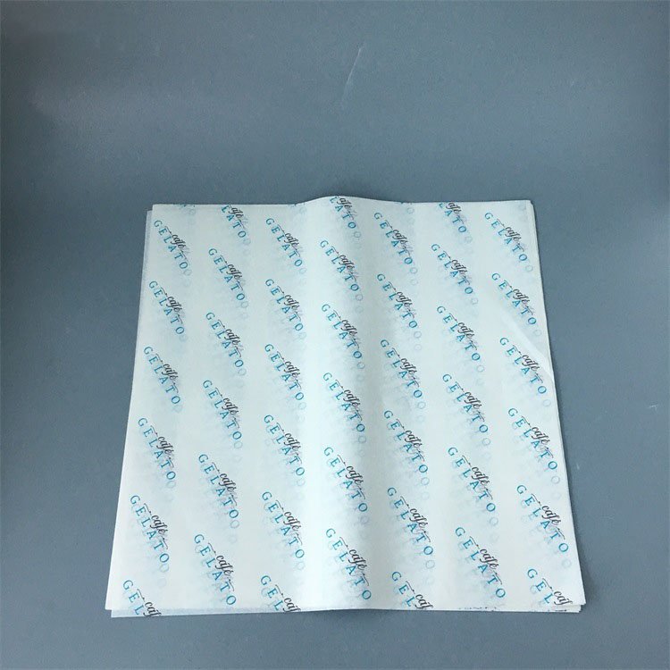Food grade wrapping paper for Snack Hamburger oil proof custom logo printed packaging paper for food