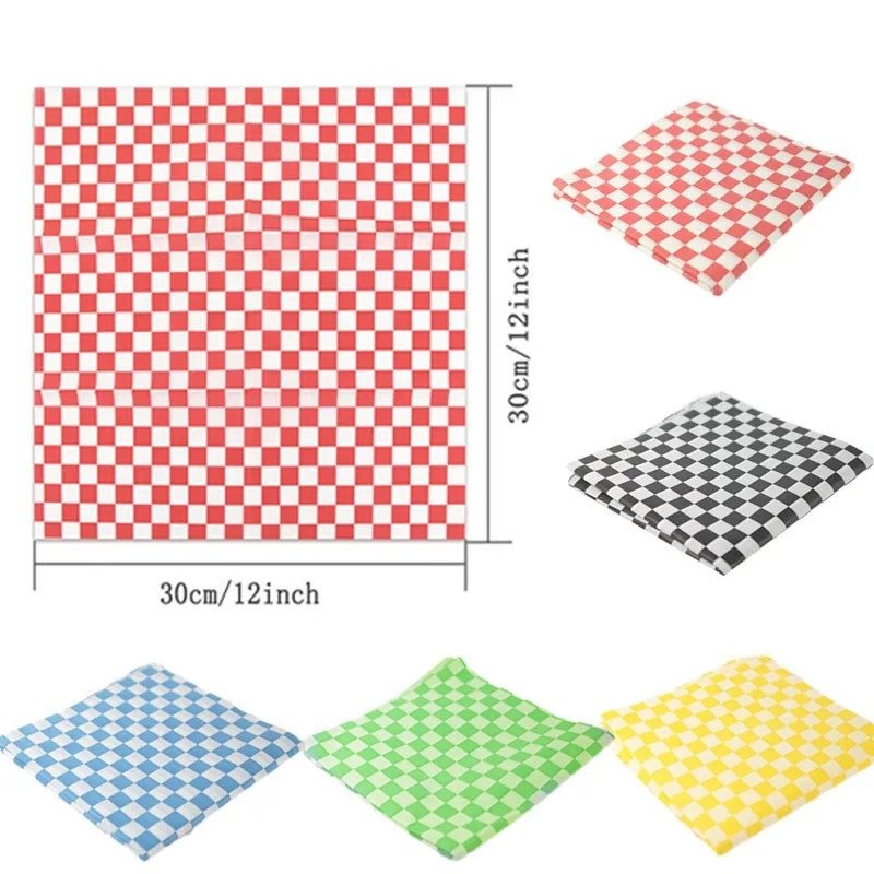 Food grade wrapping paper for Snack Hamburger oil proof custom logo printed packaging paper for food