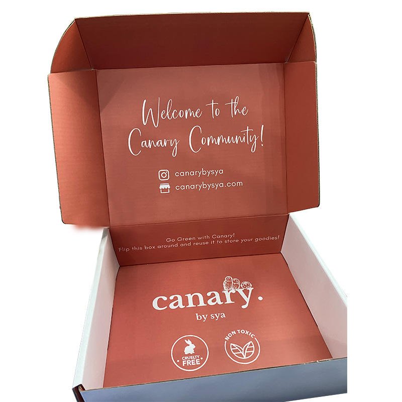Wholesale Corrugated Packaging Square Plain Colorful Box Paper Box