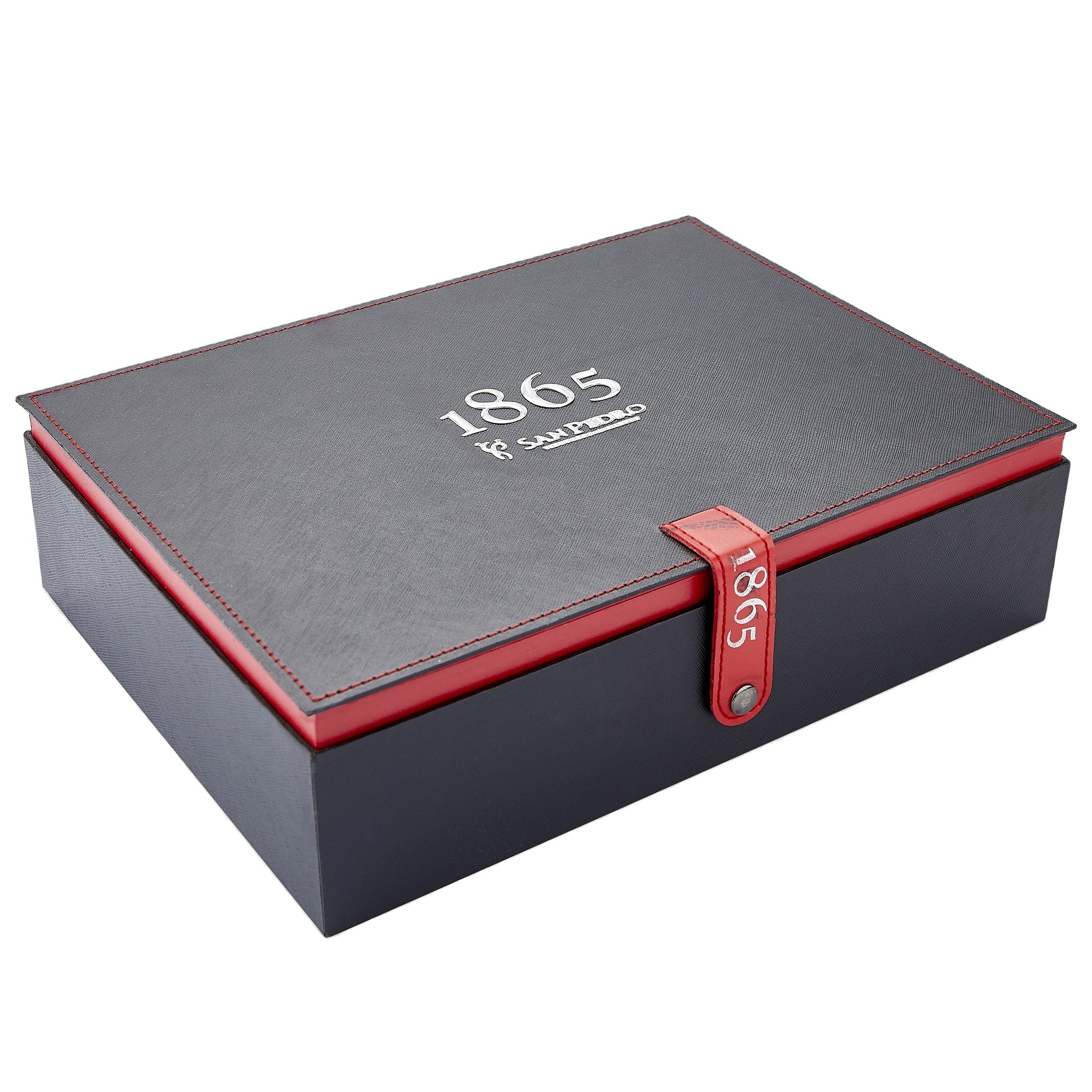 Luxury Gift Set Wine Bottle Glass Packaging Box Portable Leather Wine Gift Boxes Single Bottle One Clear Wine Glass Box