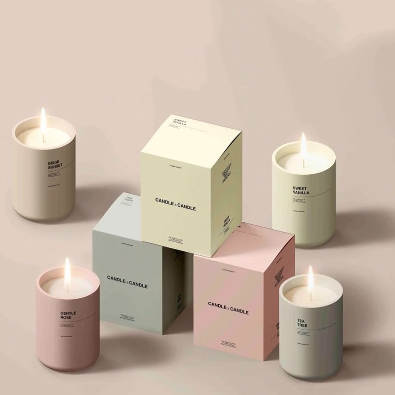 100Pcs Moq Amazing Wholesale Candle Boxes Customised Candle Boxes And Jars Packaging Candle Box
