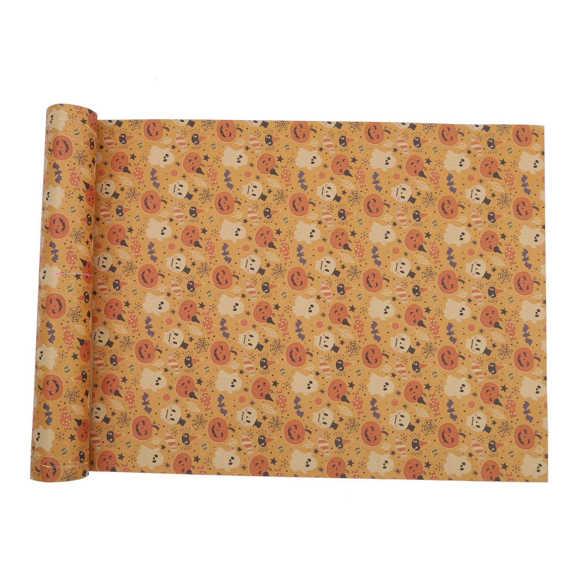 New Halloween Wrapping Paper Custom Beautiful Pattern Festival Birthday Gift Packaging Kraft Paper
