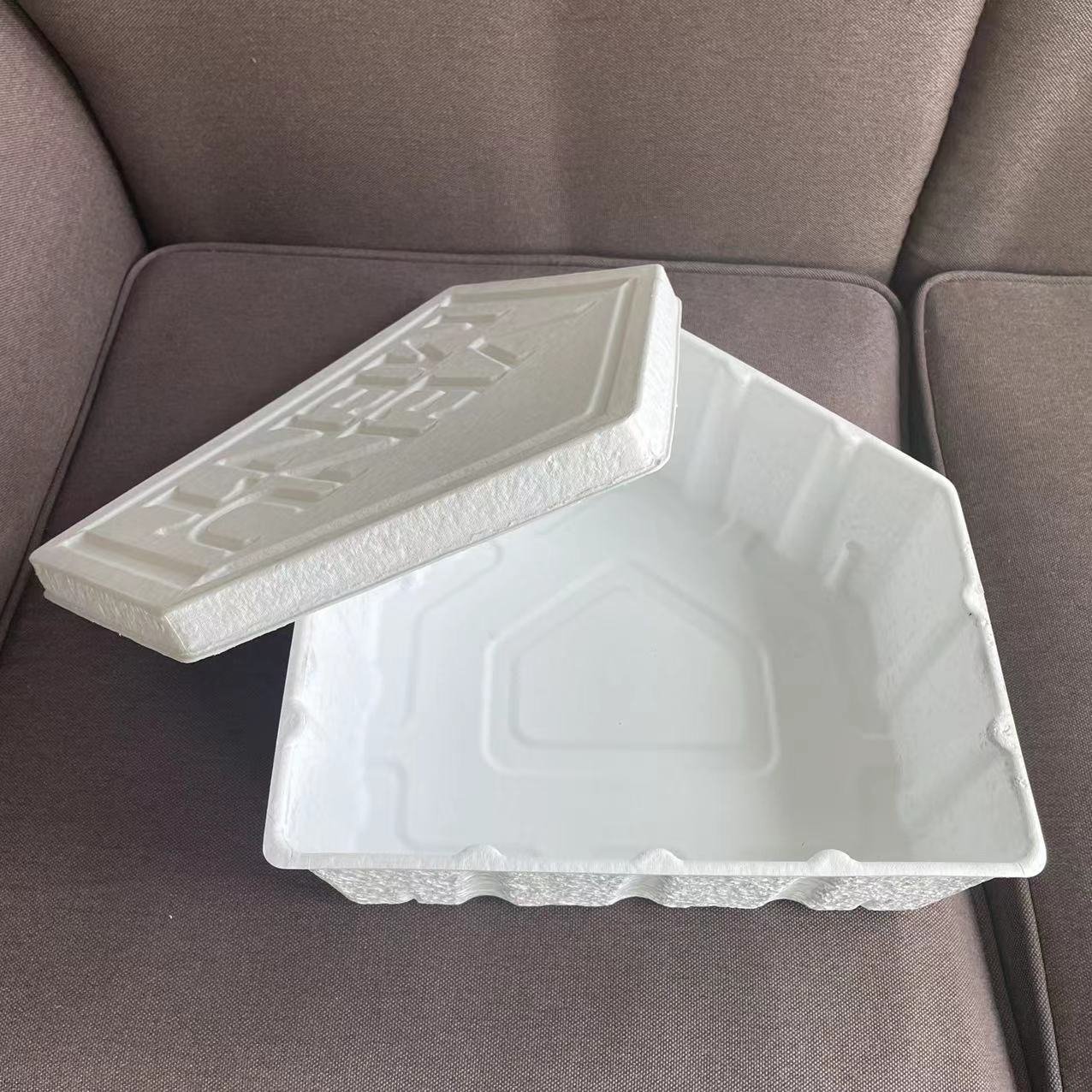 Biodegradable pulp molded paper packaging box of recycled paper for shoes and clothes