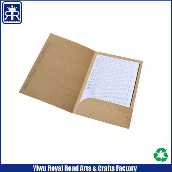 A4 Standard Size Brown kraft Art Printed Card holder with customized printing