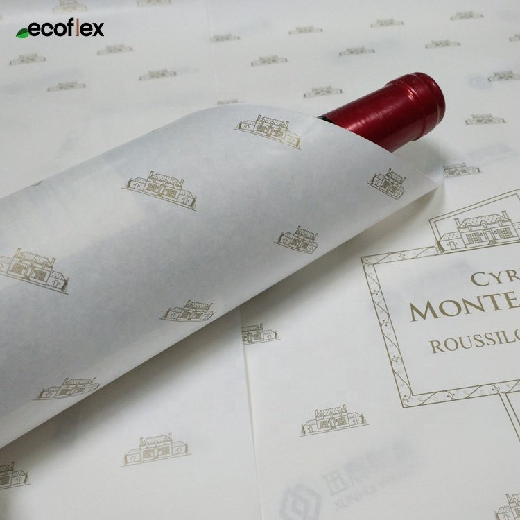 Customized Golden Brand Logo Full Printing Gift Wrapping Paper Tissue Packaging Paper