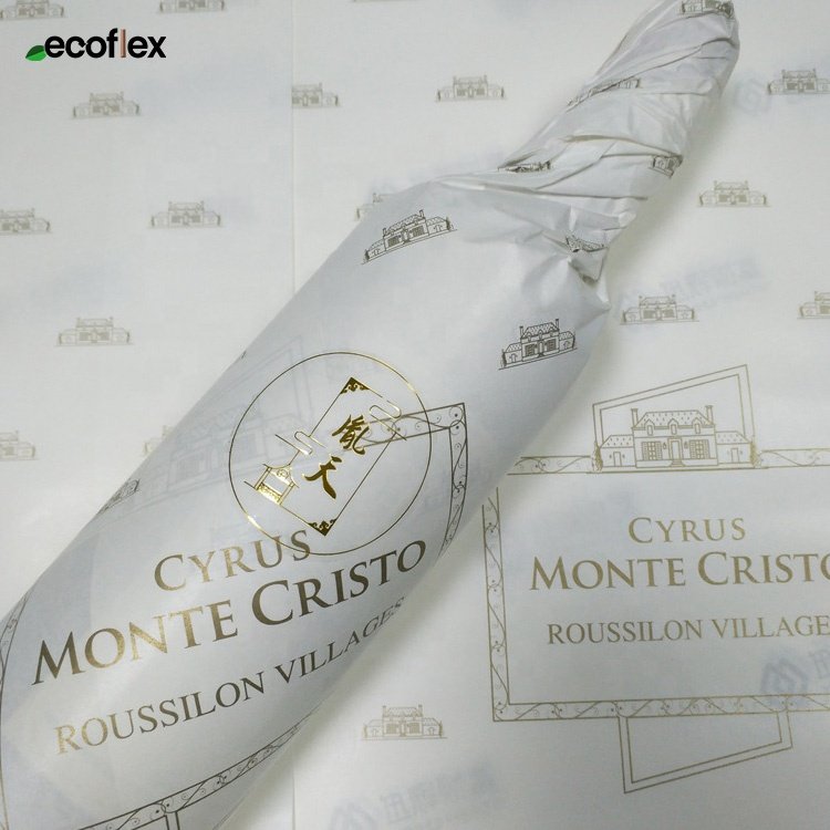 Customized Golden Brand Logo Full Printing Gift Wrapping Paper Tissue Packaging Paper