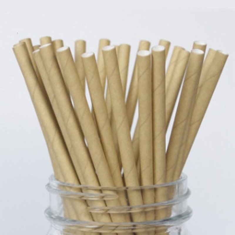 Disposable biodegradable green paper straw Customized logo Paper straw Wholesale Party Wedding Festival Kraft Paper straw