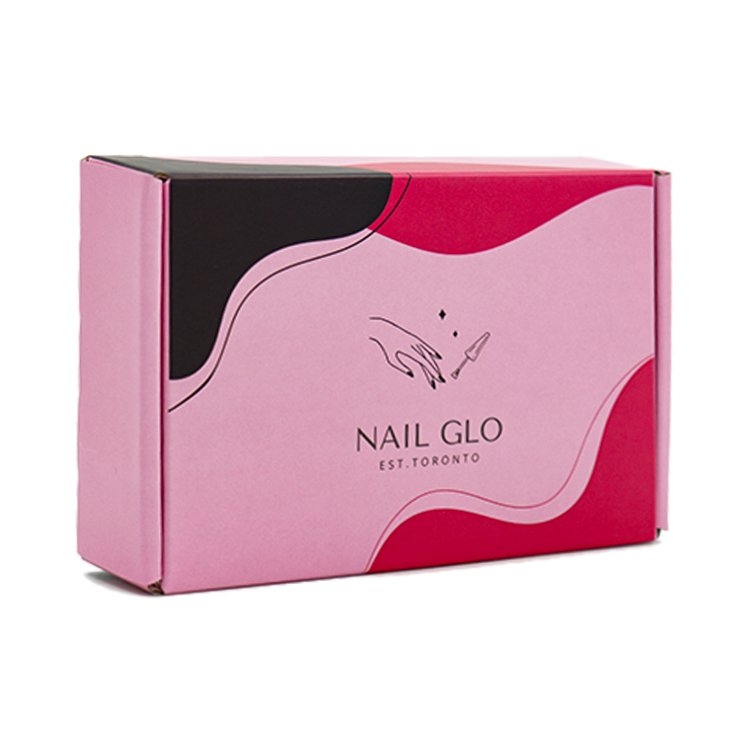 W174 Custom corrugated mailing box. Pink Kraft paper For Clothes shipping boxes custom logo